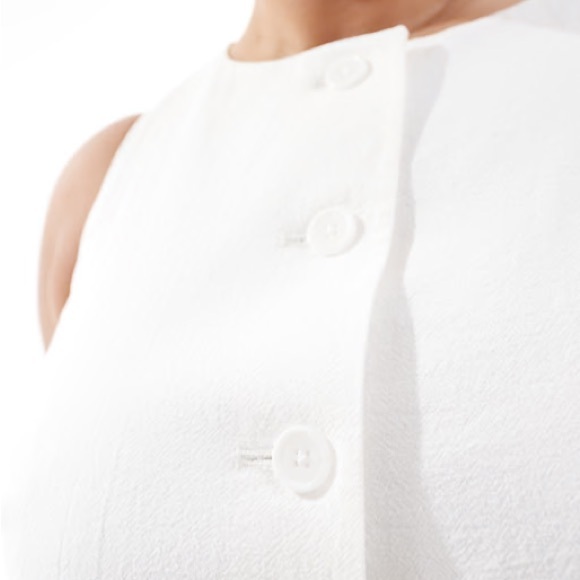 4th & Reckless linen look longline Vest 6 - Picture 4 of 13